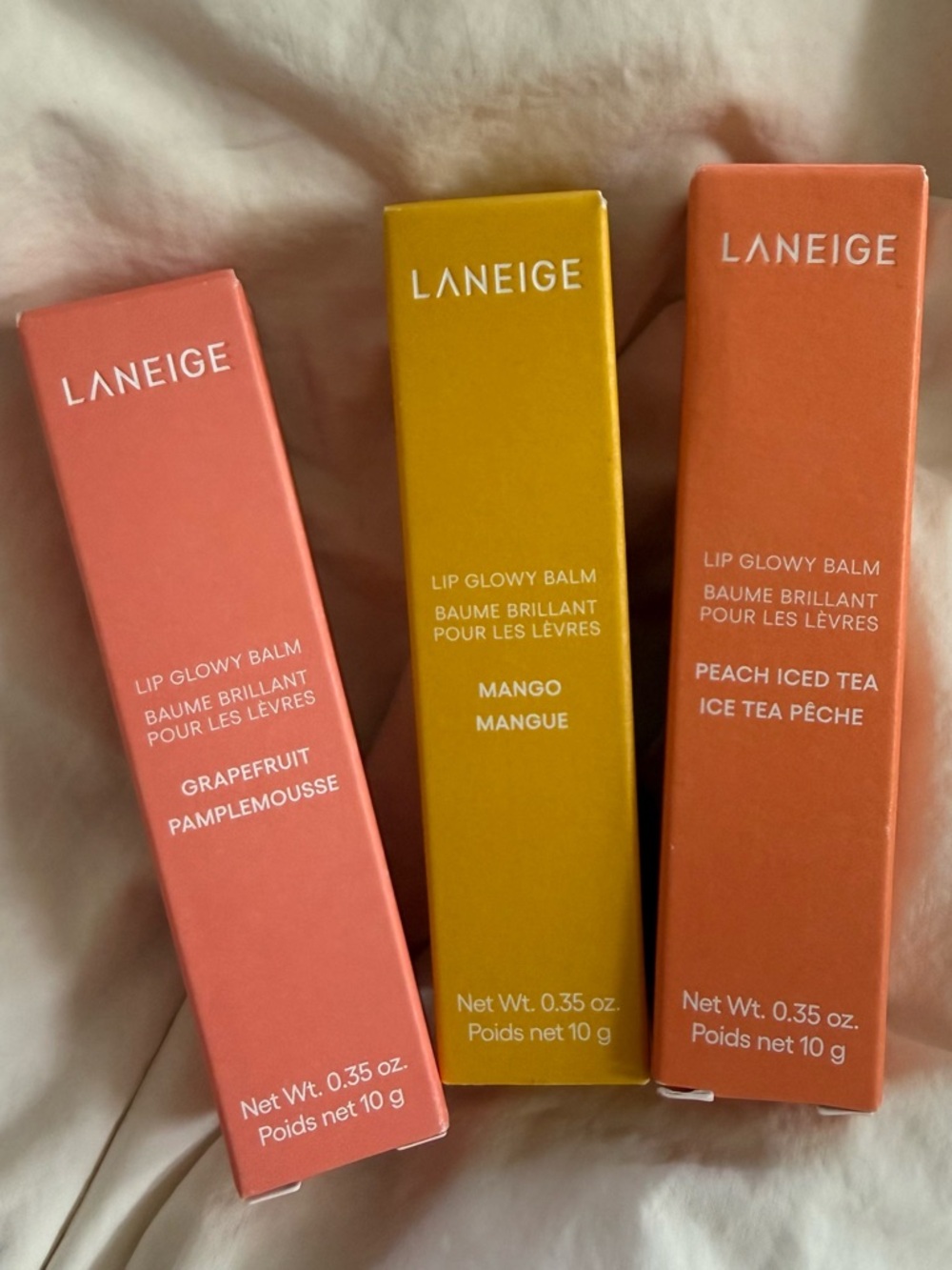 SOLD SEPARATELY: NEW LANEIGE Lip Glowy Balm - Grapefruit, Mango, Peach Iced Tea